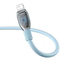 Кабель Baseus Pudding Series Fast Charging Cable USB to Lightning 2.4A 1.2m P10355700311-00 Blue - мініатюра 4
