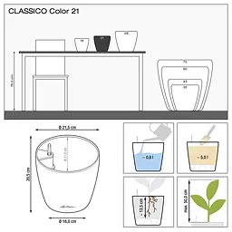 Вазон Lechuza Classico Color 21 мускат (13183) - мініатюра 4