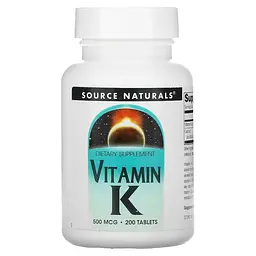 Вітаміни та мінерали Source Naturals Vitamin K 500 mcg 200 таблеток