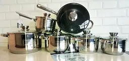 Набір каструль із кришками та сковорідкою Bohmann BH 71241-12, 12 предметів - мініатюра 2