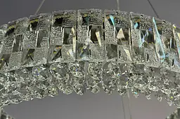 Підвісна кришталева LED-люстра кільце Linisoln 50033-500 50 см 80 Вт із димером для спальні та вітальні до 16 м2 - мініатюра 4