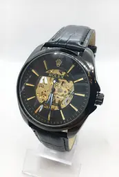 Чоловічий механічний годинник Clockhouse Skeleton Чорний (IBW408B)