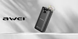Power Bank Awei PA-34 30000mAh PD 65W LED Black UA - мініатюра 3