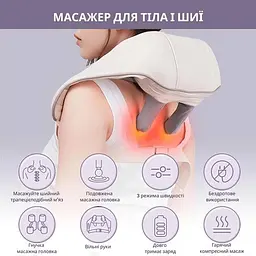 Масажер для шиї та плечей Inspire Q058 new Бежевий - мініатюра 7