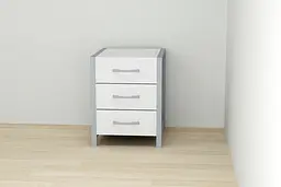 Тумба універсальна Ferrum-decor Вів'єн 3 50x41x40 сірий ДСП Білий 16мм (FRD-104196) - мініатюра 4