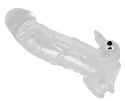 Насадка на член - Chrystal Skin Penis Sleeve Vibro - мініатюра 5
