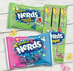 Конфеты Nerds Hoppin' Blue Rainbow & Pink Rainbow Mini Boxes 174г - миниатюра 4