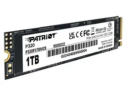 Твердотільний SSD накопичувач 1Tb, Patriot P320, PCI-E 3.0x4, M.2 2280, 3D TLC, 3000/2200 МБ/с (P320P1TBM28) - мініатюра 3