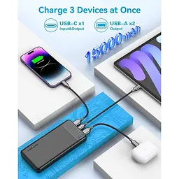Портативний зарядний пристрій AsperX 15000mAh 22,5W - мініатюра 5