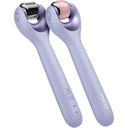 Електронний ролик для обличчя з мікроголками GESKE MicroNeedle Face Roller 9 в 1 фіолетовий - мініатюра 2