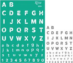 Трафарет багаторазовий самоклеючий №380 серія Алфавіт А4 (21×29,7см) Rosa TALENT