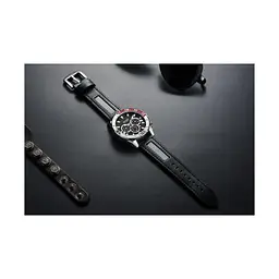 Чоловічий годинник Megir Red Black MG2066 - мініатюра 6