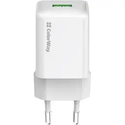 Зарядний пристрій ColorWay USB QC3.0 18W white (CW-CHS063Q-WT) - мініатюра 4