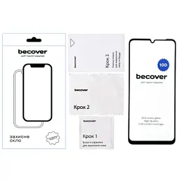 Скло захисне BeCover Poco C65 10D Black (711527) - мініатюра 2