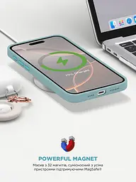 Силиконовый чехол с MagSafe для Apple iPhone 16 Pro, ICON2 MagCase, голубой, противоударный, панель с мягкой подкладкой, защита всего корпуса, поддержка беспроводной зарядки, совместим с защитными стеклами и пленками, ArmorStandart (ARM80194) - мініатюра 9