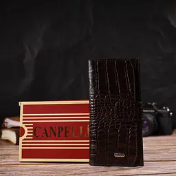 Чоловічий шкіряний гаманець Canpellini 9,5х18,5х0,5 см acs0025596 - мініатюра 8