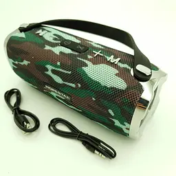 Бездротова акумуляторна колонка Bluetooth акустика FM MP3 AUX USB Hopestar H24 камуфляжна - мініатюра 4