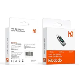 Адаптер McDodo Digital display USB-C to Lightning PD 36W Connector OT-6100 Чорний - мініатюра 2