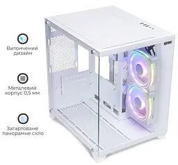Корпус QUBE REEF ARGB White (REEF_GMNU3) Без БП - мініатюра 4