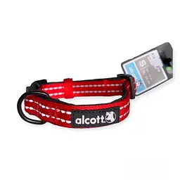 Нашийник для собак малих порід Alcott S, 25–35 × 1.5 см, яскраво-червоний