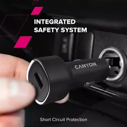 Зарядний пристрій Canyon 1xUSB + 1xUSB-C PD85W black (CNE-CCABR8AC) - мініатюра 8