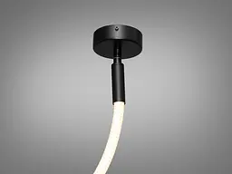 Стельова люстра LED Diasha 9610-1500BK Мотузка, 17W, 935 лм, чорний, для низьких стель, сучасний стиль для коридору, вітальні, - мініатюра 3