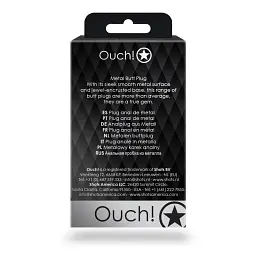 Анальна пробка Ouch! Round Gem S, 6.2 см (прозорий) - мініатюра 9