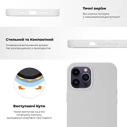 Силиконовый противоударный чехол-накладка для Apple iPhone 13 Pro Max, панель с защитой всего корпуса, софт-тач, lilac, ArmorStandart (ARM67951) - мініатюра 2