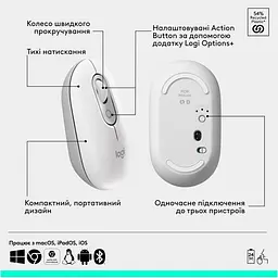 Комплект (Клавіатура та миша) Logitech Pop Icon Combo Off-White (920-013141) - мініатюра 7