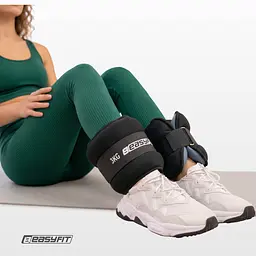 Обтяжувачі EasyFit Comfort 3 кг для ніг та рук з металом (пара) (EF-1030-BK) - мініатюра 5