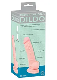 Фалоімітатор Medical Silicone Dildo 18 см тілесний - мініатюра 7