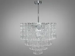 Підвісна кришталева люстра Diasha 816/500CH — 9×E14, 49×70 см, хром
