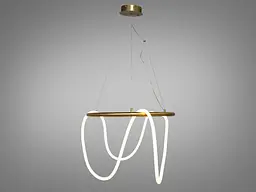 Люстра стельова LED Diasha 9752-D600GAB Мотузка 32W, бронза, мінімалізм для спальні та коридору - мініатюра 2