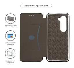 Чехол-книжка для Infinix Hot 50 Pro Plus 4G, G-Case, черный, кожаный чехол-книжка из экокожи (PU) и TPU, с магнитом, с подставкой и вместительным кардхолдером, противоударный, защита всего корпуса, ArmorStandart (ARM84473) - мініатюра 3