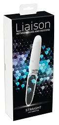 Вібратор Liaison Straight LED 17.7 см білий - мініатюра 11