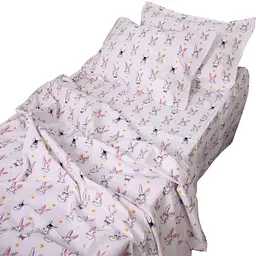 Комплект постільної білизни MirSon Бязь Kids Time 17-0529 Bunnies 160x220 см білий (2200008612634)