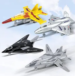 Іграшка DIY Toys Військовий літак метал pull-back 1:180, в асорт (CJ-2157855) (6809390)
