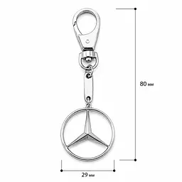 Брелок з білого золота Mercedes (Мерседес) (з9003.2) - мініатюра 3