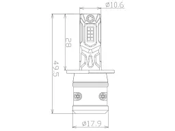 Автолампа Nextone LED L7 H3 6000K - мініатюра 3