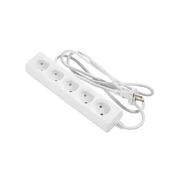 Мережевий подовжувач 2E 5XCEE7/17, 1.5м, white (2E-U0510M1.5)