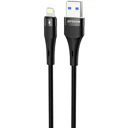 Кабель Proove Light Silicone Plus USB to Lightning 2.4A (1m) black (CCLS12001101) - мініатюра 1