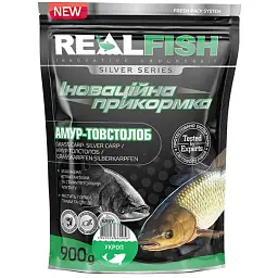 Прикормка Real Fish Silver Series Товстолоб-амур Кріп 0.9kg
