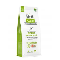 Сухий корм Brit Care Dog Sustainable Adult Medium Breed для собак середніх порід, з куркою та комахами, 12 кг - мініатюра 7