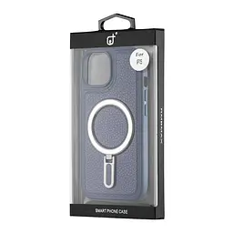 Чохол Jinduka Leather Ringo iPhone 15 Blue - мініатюра 2