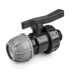 Кран Bradas для труб PE 32 мм x 1 PN10 із зовнішнім різьбленням (DSRA10V32M1)