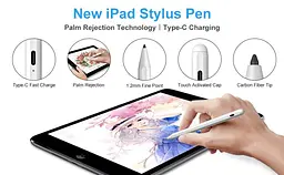 Стилус 2 Touch Pen для Apple Pencil Stylus Pro 11 12,9 9,7 2018 Air 3 з відхиленням долоні - мініатюра 4