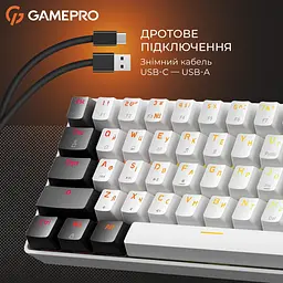 Клавіатура GamePro Genesis Infinity MK130BW White [140414] - мініатюра 5
