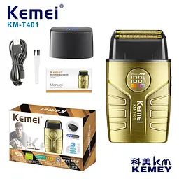 Електробритва KM-T401 / Шейвер Kemei для гоління бороди - мініатюра 3