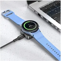 Зарядне бездротове Hoco CW56 SAM smart watch wireless charger чорні - мініатюра 4