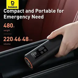 Автомобільний компресор Baseus Super Mini Inflator Pump портативний для шин 12V - мініатюра 7